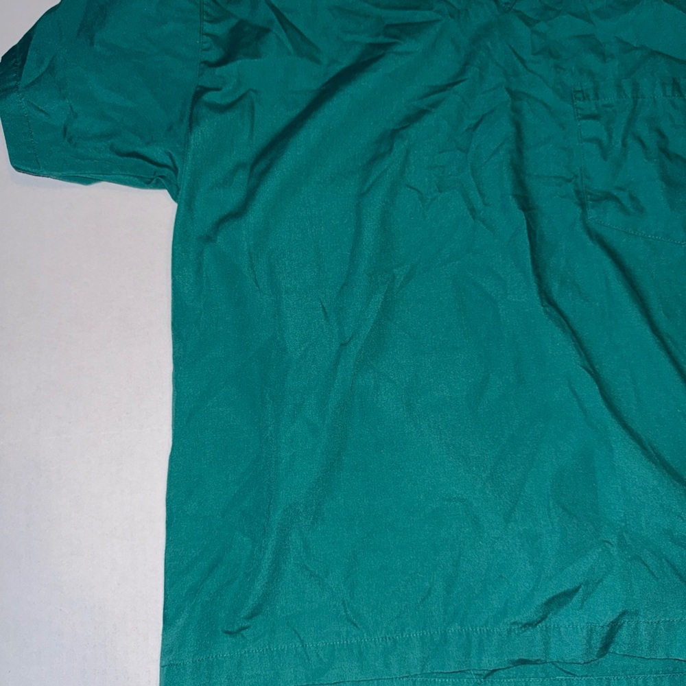 Allheart Scrub Basics UNISEX TOP Size Large Green - Picture 2 of 9